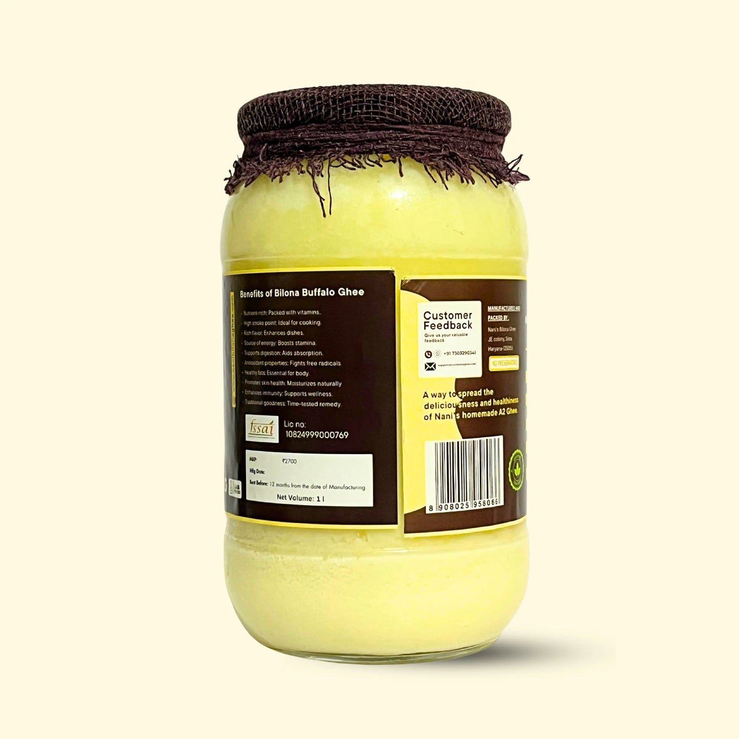 Organic Buffalo Ghee | Ayurvedic bilona method