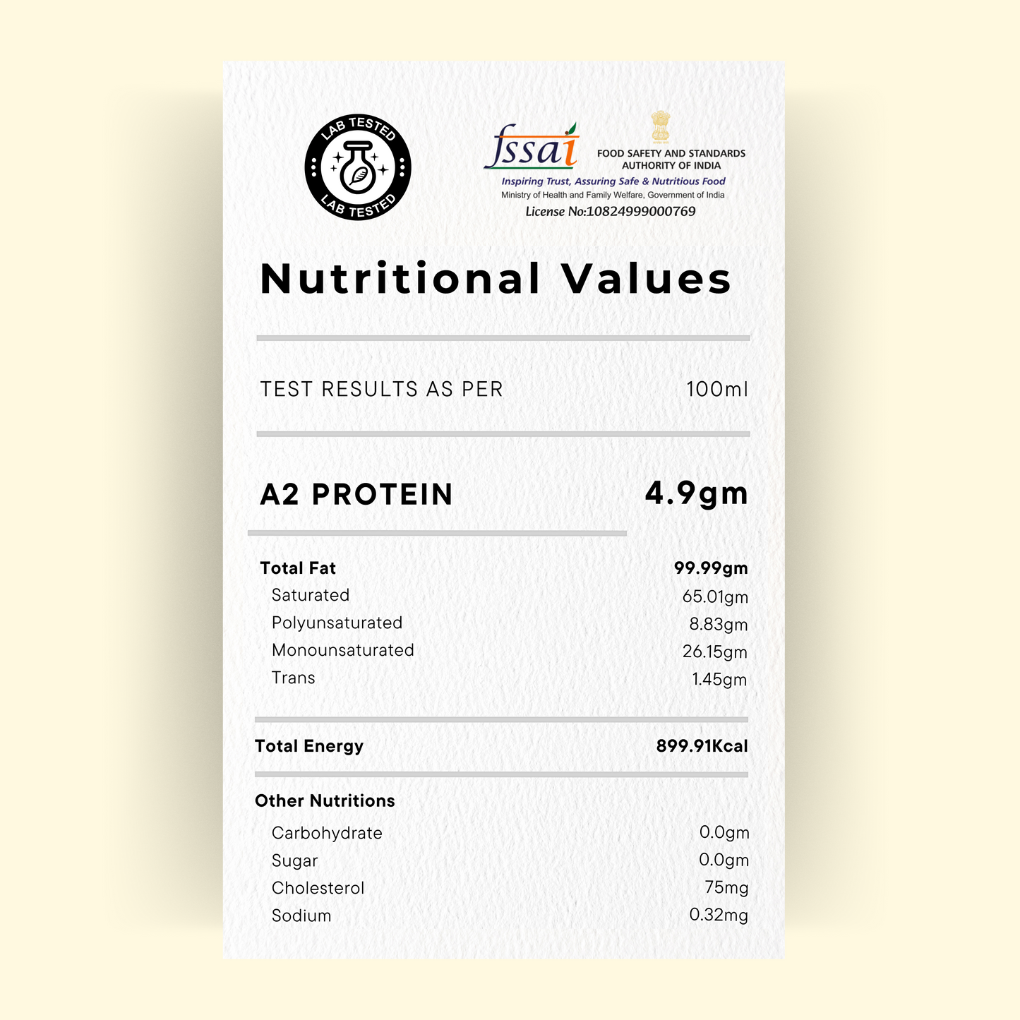 A2 Organic Cow Ghee | Ayurvedic bilona method | 5 liter