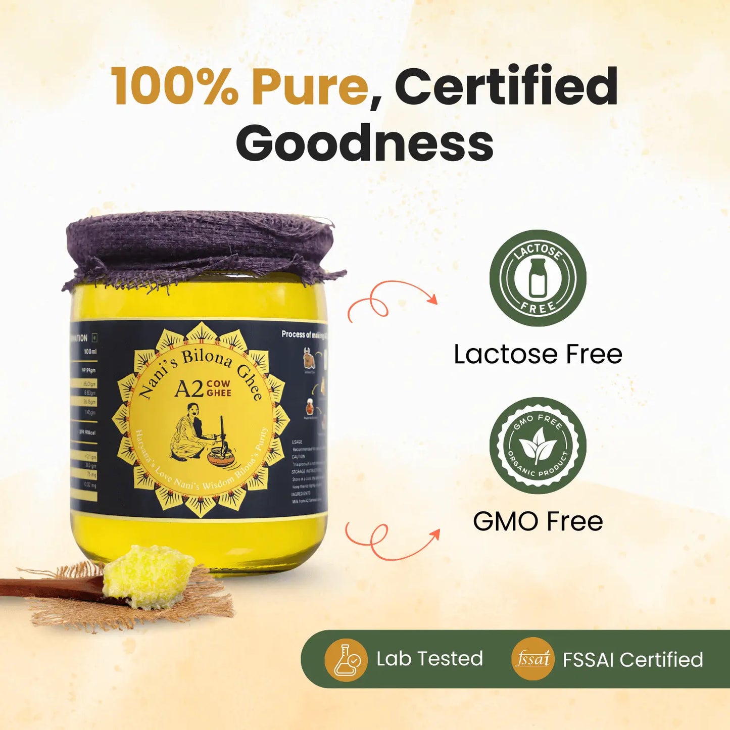 A2 Organic Cow Ghee | Ayurvedic bilona method | Desi Sahiwal Cow