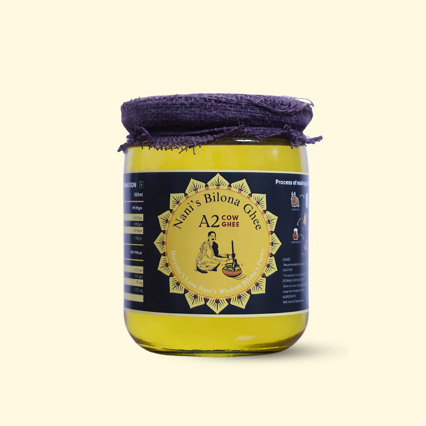 A2 Organic Cow Ghee | Ayurvedic bilona method | Desi Sahiwal Cow