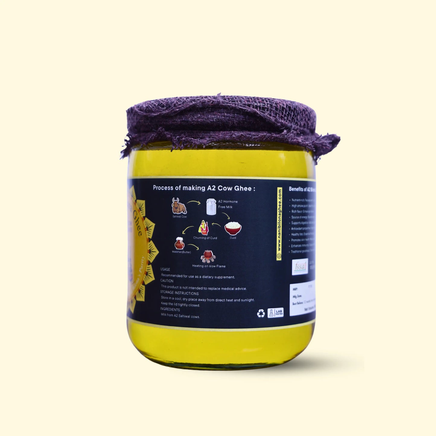 A2 Organic Cow Ghee | Ayurvedic bilona method | Desi Sahiwal Cow